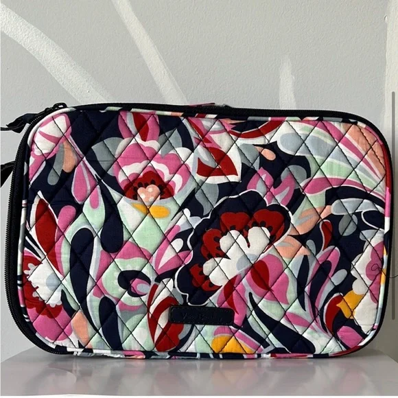 NWT $75 Vera Bradley Large Blush & Brush Makeup Case Mod Paisley - Picture 3 of 9
